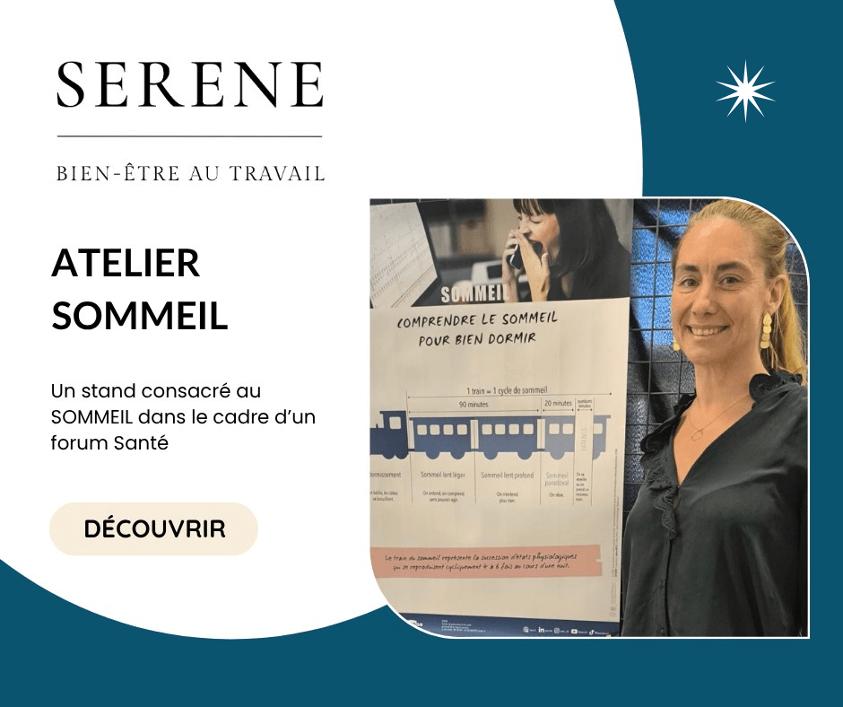 Photo d'un atelier sommeil a l'occasion d'un forum santé